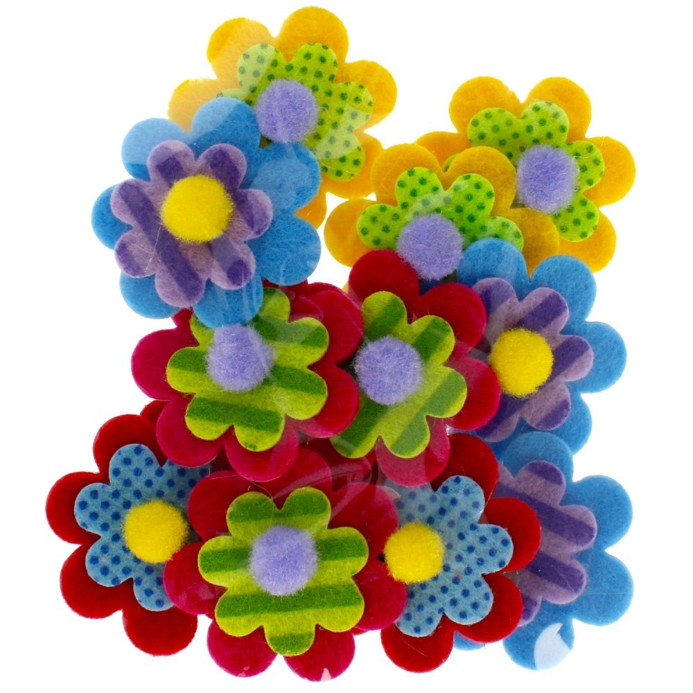 DECORATIVE SELF-ADHESIVE EVA FLOWERS CRAFT WITH FUN 463735